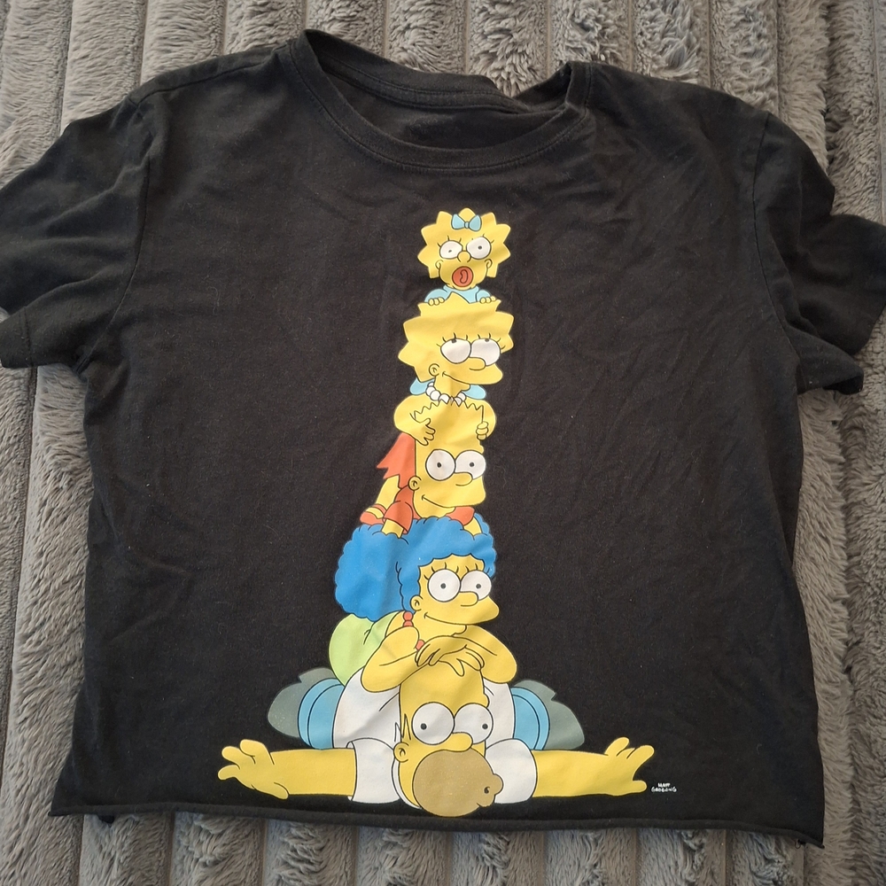 Black Kids T-Shirt with Cartoon Print